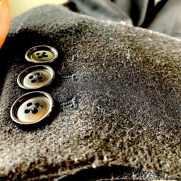 Double-breasted Italian wool long coat - Picture 9 of 9